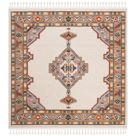 Safavieh 6 ft. 3 in. x 6 ft. 3 in. Farmhouse 800 Square Rug Gray & Cream FMH830F-6SQ
